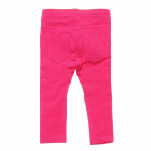 Памучен панталон с бродирано лого на бранда, розов Benetton 214442 4
