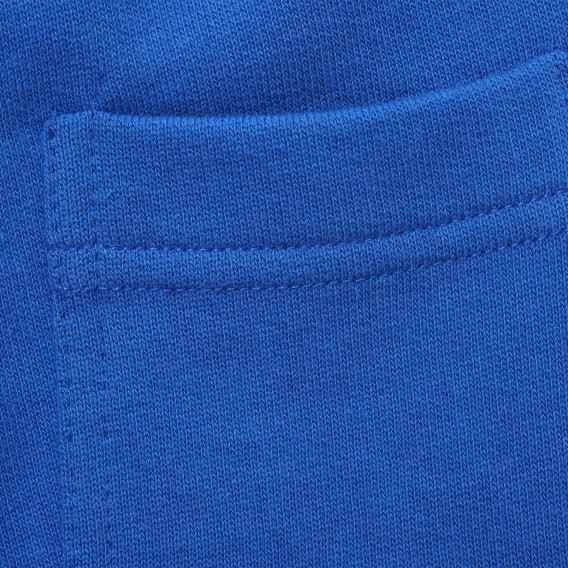 Памучен спортен панталон с връзки, син Benetton 214453 3