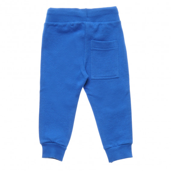 Памучен спортен панталон с връзки, син Benetton 214454 4