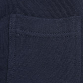 Памучни панталони с логото на марката, сини Benetton 214513 3