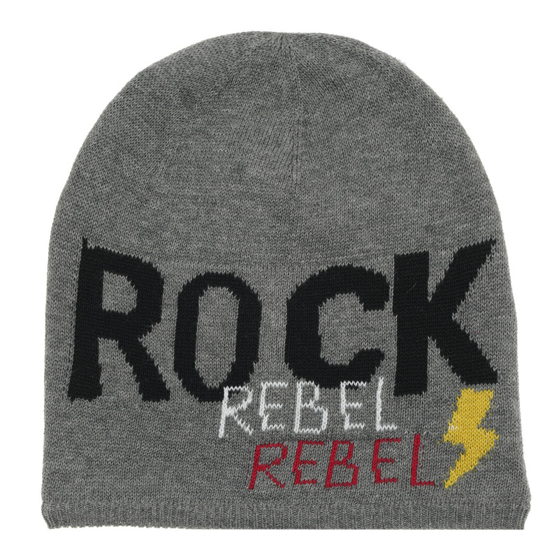 Зимна шапка с надпис Rock rebel.  214570