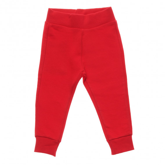 Памучен спортен панталон , червен Benetton 214666 