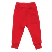 Памучен спортен панталон , червен Benetton 214669 4