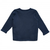 Памучен комплект от две части блуза с дълъг ръкав и панталон за бебе, тъмно син Benetton 214677 5