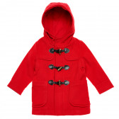 Палто с качулка и копчета, червено Benetton 214707 