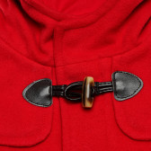 Палто с качулка и копчета, червено Benetton 214708 2
