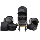 Комбинирана детска количка New Noble, 3 в 1, черна CANGAROO 215004 