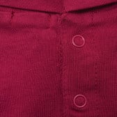 Памучна блуза с поло яка за бебе, червена KIABI 215464 3