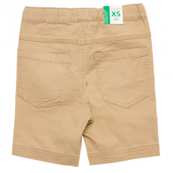 Памучен къс панталон, кафяв Benetton 215663 3