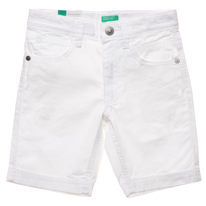 Памучен къс панталон, бял  215680