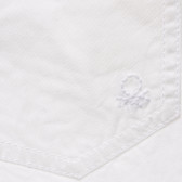 Памучен къс панталон, бял Benetton 215682 3