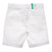 Памучен къс панталон, бял Benetton 215683 4
