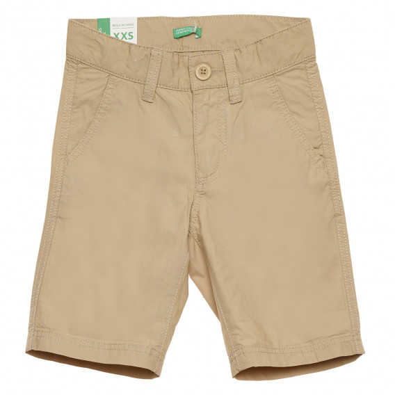 Памучен къс панталон, кафяв Benetton 215700 