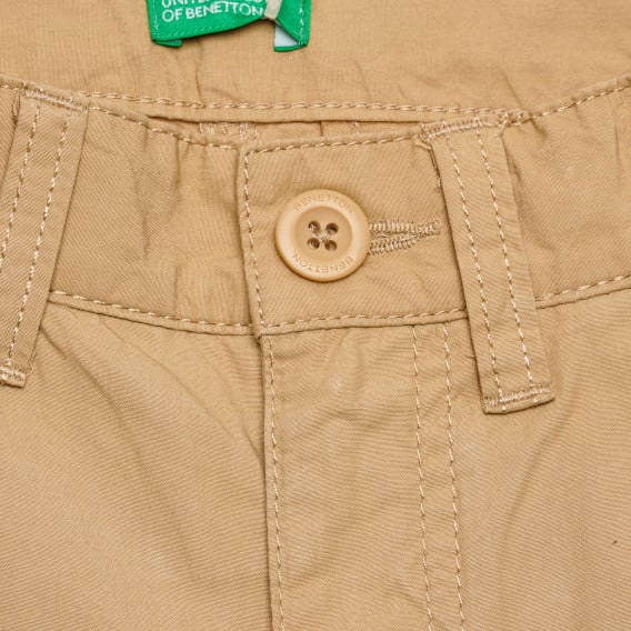 Памучен къс панталон, кафяв Benetton 215702 2