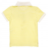 Памучна блуза с къс ръкав и логото на марката, многоцветна Benetton 215738 4