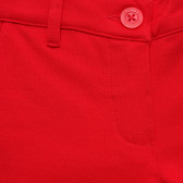 Еластичен панталон с декоративни джобове, червен Benetton 215792 2