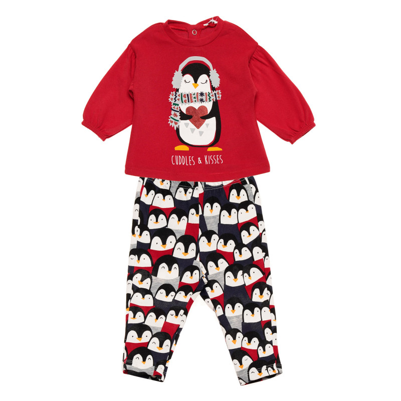 Пижама от две части за бебе, многоцветна  215818