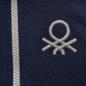Памучен суитшърт с бродирано лого, тъмно син Benetton 215917 2