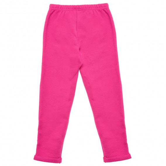 Памучен комплект от блуза с дълъг ръкав и панталон, розов Benetton 215985 7
