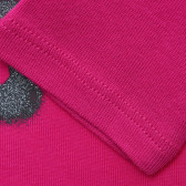 Памучна блуза с надпис на бранда за бебе, розова Benetton 215989 3