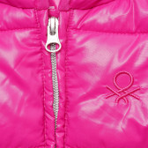 Зимно яке с качулка за бебе, розово Benetton 216064 2