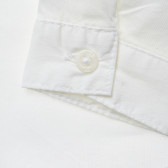Риза с издължена предна част, бяла Benetton 216077 3
