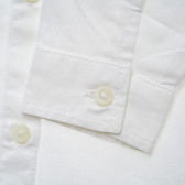 Памучна риза с дълъг ръкав за бебе, бяла Benetton 216105 3