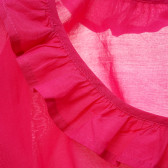 Блуза с къс ръкав и ластик на талията, розова Benetton 216112 2