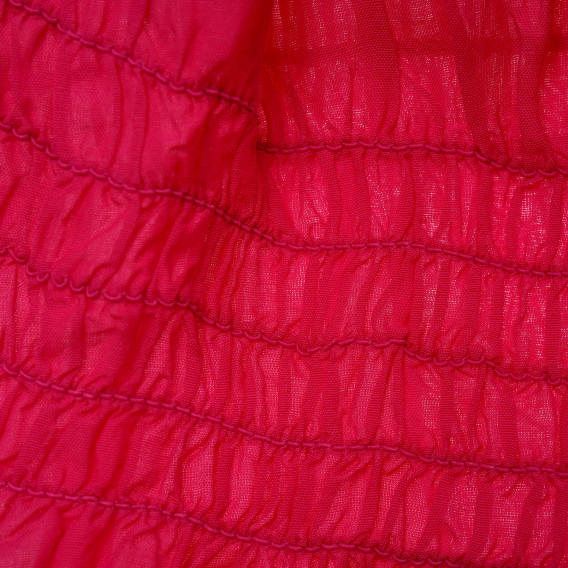 Блуза с къс ръкав и ластик на талията, розова Benetton 216113 3