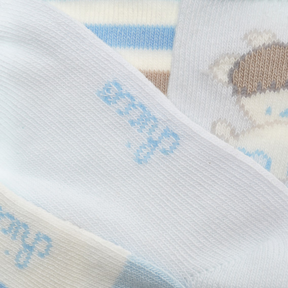Комплект чорапи за бебе момче с апликация и на райе Chicco 216256 2