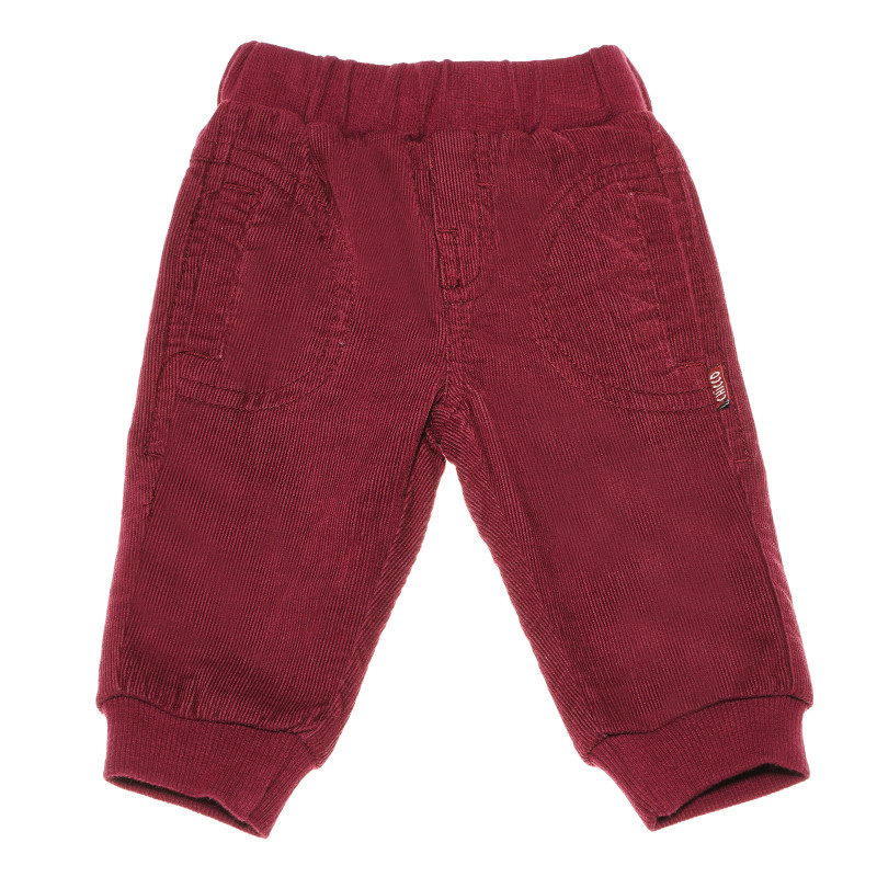Джинсов панталон за бебе за момиче червен  216276