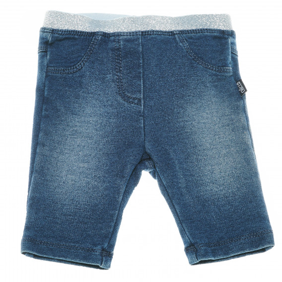 Дънков панталон с износен ефект за момиче тъмно син Chicco 216298 