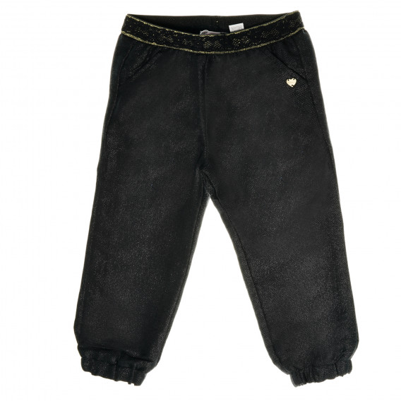 Панталон с блестящи нишки за бебе за момиче черен Chicco 216304 