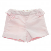 Къси панталони с къдрички за момиче светло розови Chicco 216357 