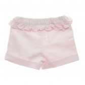 Къси панталони с къдрички за момиче светло розови Chicco 216360 4