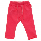 Памучни панталони за бебе за момиче розови Boboli 216499 