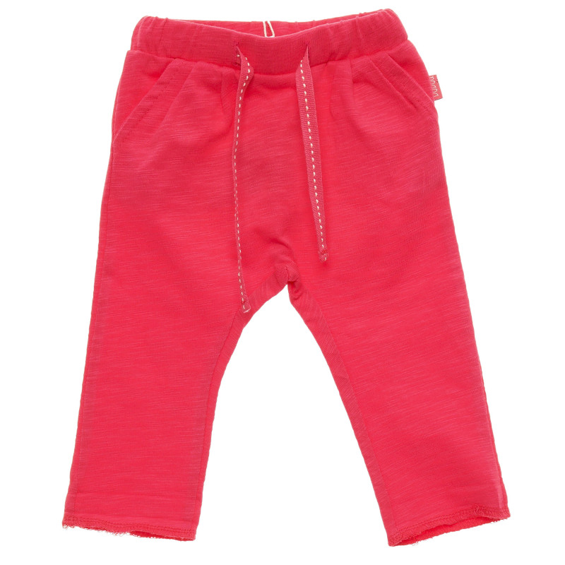 Памучни панталони за бебе за момиче розови  216499