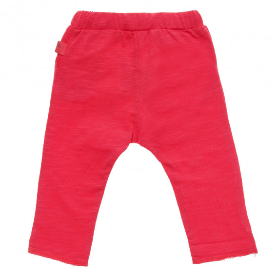 Памучни панталони за бебе за момиче розови Boboli 216502 4