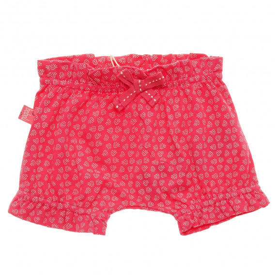 Памучни къси панталони за бебе за момиче розови Boboli 216503 