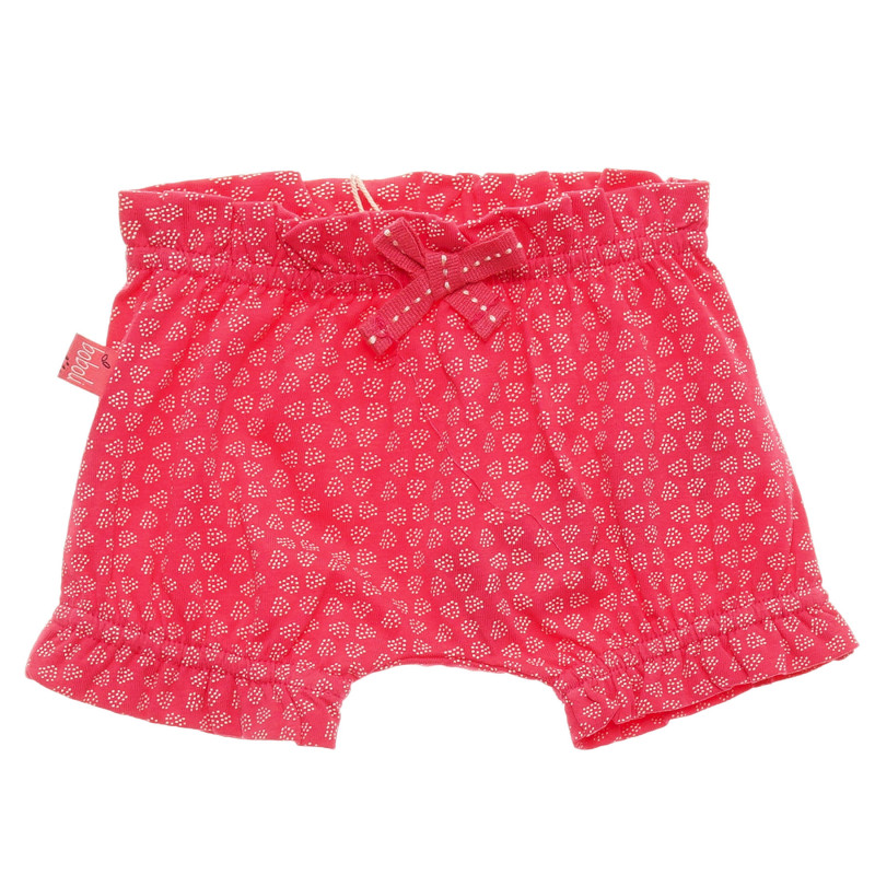 Памучни къси панталони за бебе за момиче розови  216503