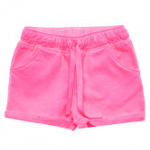 Памучни къси панталони за момиче розови Boboli 216549 