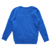 Блуза с надпис UNSTOPABLE OUTDOOR GAME, синя Benetton 216642 4