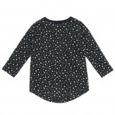Памучна блуза с принт на звезди за бебе, сива Benetton 216975 4
