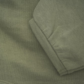 Памучна блуза с дълъг ръкав и флорални мотиви , зелена Benetton 217214 3