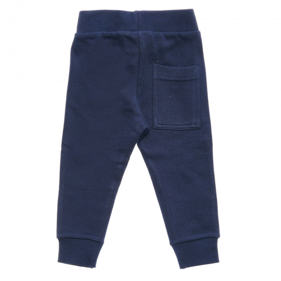 Памучен панталон за бебе, тъмно син Benetton 217326 4