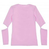 Памучна блуза с ефектни ръкави, лилава Benetton 217502 4