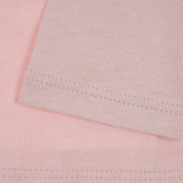 Памучна блуза с надпис Lovely, розова Benetton 217650 3