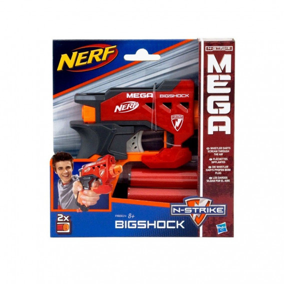 Бластер Bigshock с 2 снаряда Bigshock, N-strike Mega Nerf 217712 2
