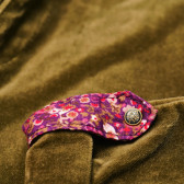 Къс памучен панталон с флорално акценти за момиче зелен Naf Naf 217949 6