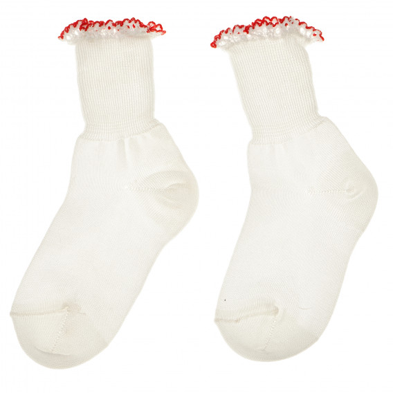 Чорапи за бебе за момиче бели Chicco 217980 